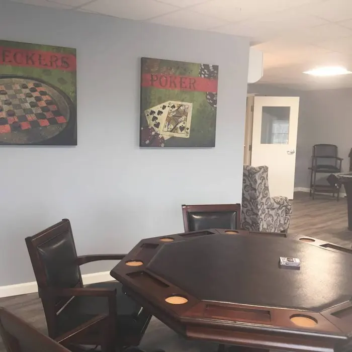Dining table and kitchenette